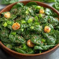 In today’s culinary landscape, the fusion of global flavors has transformed the way we think about salads. No longer are they merely a side dish; they have evolved into vibrant meals that can feature a wide array of ingredients and tastes. One such innovative creation is the Simple Spinach Salad with Korean Flair. This salad not only highlights the fresh, crisp texture of spinach but also introduces the bold and savory notes of traditional Korean cuisine, making it a delightful addition to any table.