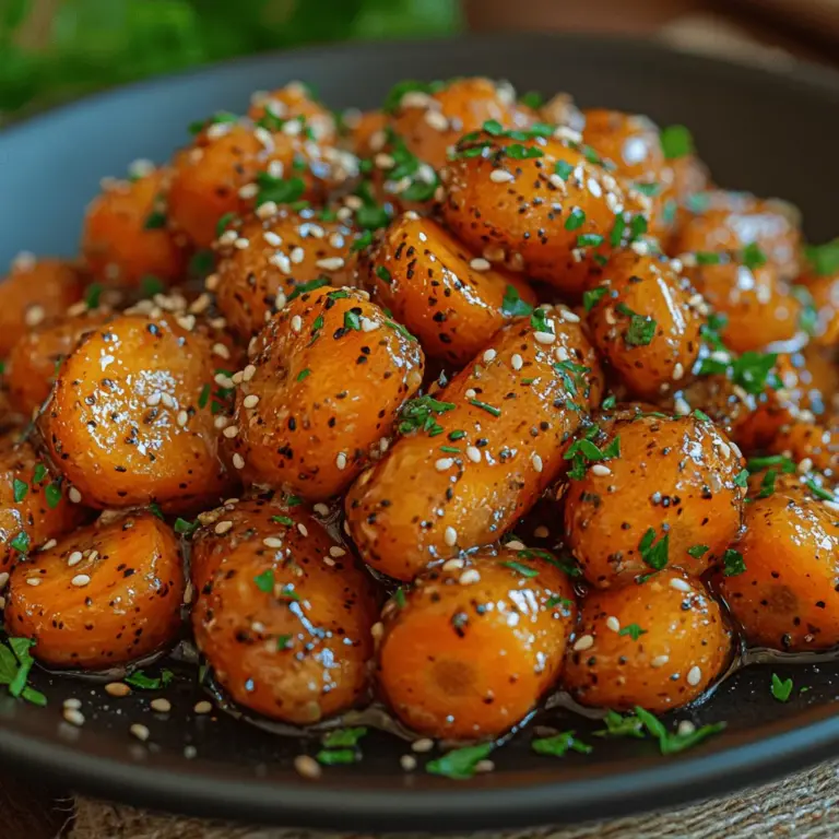 Carrots are extraordinary vegetables that have graced dinner tables worldwide for centuries. Their vibrant color, crisp texture, and natural sweetness make them a favorite among both children and adults. The versatility of carrots allows them to shine in various dishes, from salads to stews, and they can be enjoyed raw, roasted, or sautéed. In this recipe, we will elevate the humble carrot to new heights with a delightful dish: Sweet & Sticky Honey Garlic Carrots.