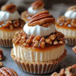 Indulging in a delightful dessert can transform any gathering into a memorable occasion, and mini pecan pie cheesecakes do just that. These charming little treats combine the rich, nutty flavors of classic pecan pie with the creamy, smooth texture of cheesecake, creating a dessert that is both familiar and innovative. The result is a bite-sized confection that offers the best of both worlds, making it a favorite for dessert lovers everywhere.