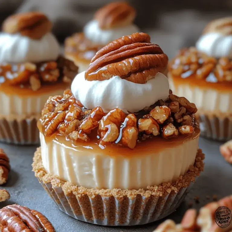 Indulging in a delightful dessert can transform any gathering into a memorable occasion, and mini pecan pie cheesecakes do just that. These charming little treats combine the rich, nutty flavors of classic pecan pie with the creamy, smooth texture of cheesecake, creating a dessert that is both familiar and innovative. The result is a bite-sized confection that offers the best of both worlds, making it a favorite for dessert lovers everywhere.