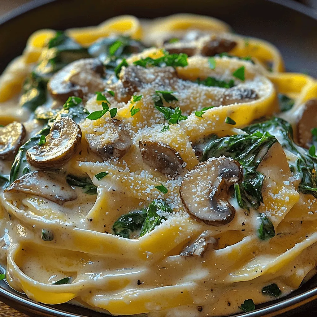 Are you on the lookout for a dish that is both comforting and sophisticated? Look no further than creamy spinach and mushroom pasta. This delightful recipe brings together the earthy flavors of sautéed mushrooms and the vibrant freshness of spinach, all enveloped in a luscious creamy sauce. Each bite is a symphony of textures and flavors that dance on your palate, making it a favorite among pasta lovers.