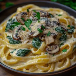 Are you on the lookout for a dish that is both comforting and sophisticated? Look no further than creamy spinach and mushroom pasta. This delightful recipe brings together the earthy flavors of sautéed mushrooms and the vibrant freshness of spinach, all enveloped in a luscious creamy sauce. Each bite is a symphony of textures and flavors that dance on your palate, making it a favorite among pasta lovers.