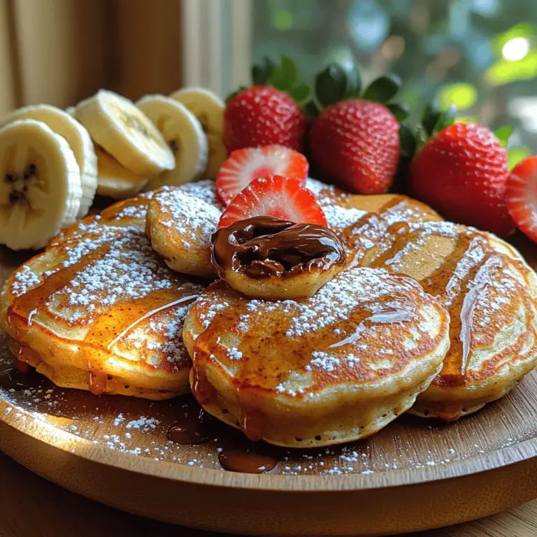 There's something undeniably special about breakfast foods, and when you combine the comforting familiarity of pancakes with the rich, indulgent flavor of Nutella, you create a dish that transcends the ordinary. Nutella pancake bites are not just a feast for the taste buds; they are a playful take on a classic breakfast staple, bringing joy to any table. These mini pancakes are soft and fluffy, with a gooey center that bursts with the creamy, chocolate-hazelnut goodness that Nutella is famous for. Perfect for a cozy weekend brunch, a fun family gathering, or a delightful surprise for your loved ones, Nutella pancake bites are sure to impress and satisfy.