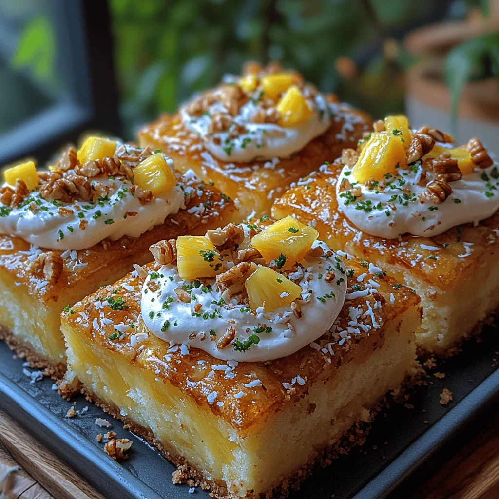 There’s something irresistibly enchanting about tropical flavors in baking. The mere thought of biting into a slice of cake that captures the essence of sun-drenched beaches, swaying palm trees, and vibrant fruit can transport anyone to a paradise far away. Enter the Tropical Paradise Pineapple Cake, a delectable dessert that encapsulates the essence of the tropics. This cake is not just a feast for the taste buds but also a visual delight, showcasing the rich golden hues of pineapple and coconut.