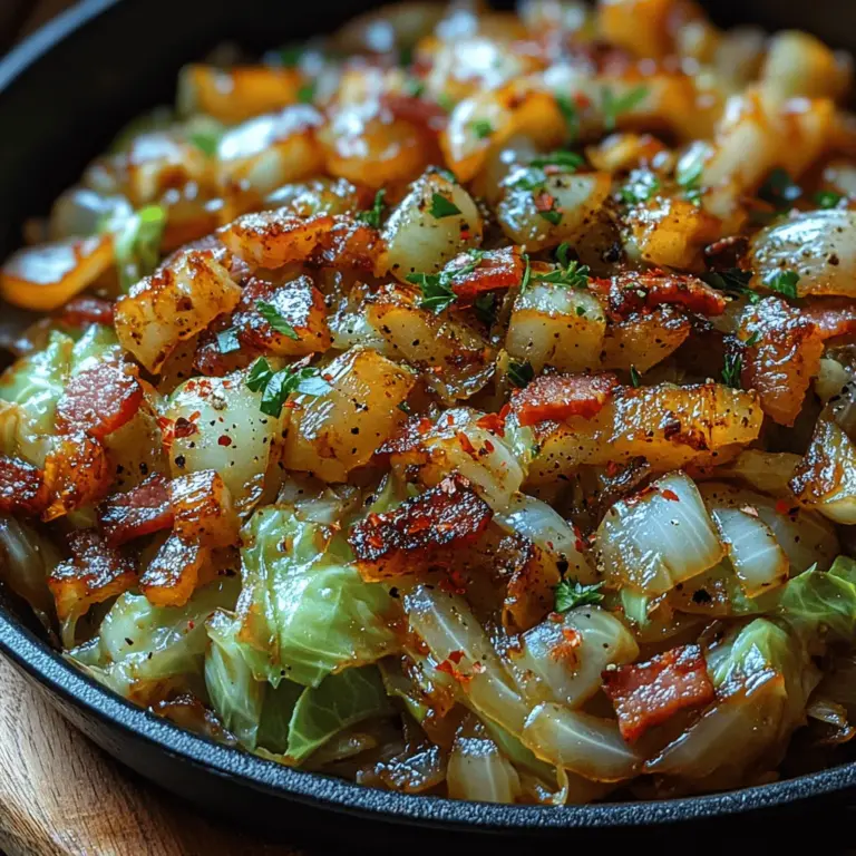 Sizzling Cabbage Delight has roots in various culinary traditions that celebrate the humble cabbage. This leafy green vegetable has long been a staple in kitchens around the world, known for its nutritional benefits and adaptability. Often used in hearty dishes, salads, and stir-fries, cabbage can add a satisfying crunch and a wealth of health benefits to any meal.