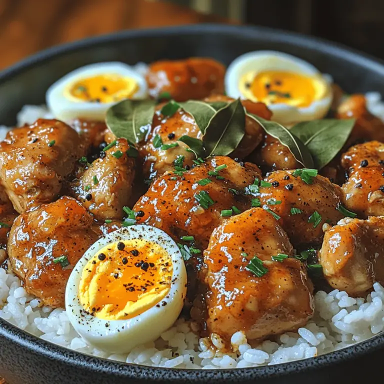 Filipino cuisine is a vibrant tapestry woven from centuries of cultural influences, showcasing a unique blend of flavors, ingredients, and cooking techniques. Renowned for its bold flavors and diverse dishes, Filipino food reflects the country's rich history and the warmth of its people. Among the myriad of traditional recipes, Chicken Adobo stands out as a quintessential dish that not only tantalizes the taste buds but also embodies the heart and soul of Filipino home cooking.