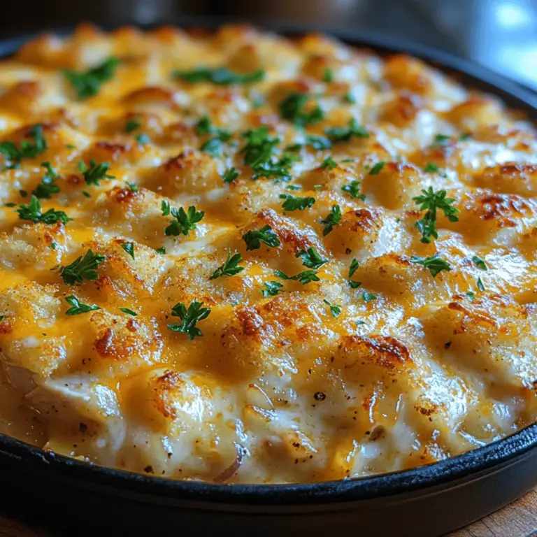 When it comes to comfort food that brings families together, few dishes can compete with the classic Cheesy Chicken Hashbrown Casserole. This hearty meal is not only a crowd-pleaser but also a practical choice for busy weeknights and festive gatherings alike. Enveloped in a rich, creamy texture and topped with a generous layer of melty cheese, this casserole offers a satisfying blend of flavors that appeals to both adults and children. The best part? This recipe simplifies your cooking process by utilizing frozen hashbrowns and pre-cooked chicken, making it a go-to option for both seasoned chefs and kitchen novices.