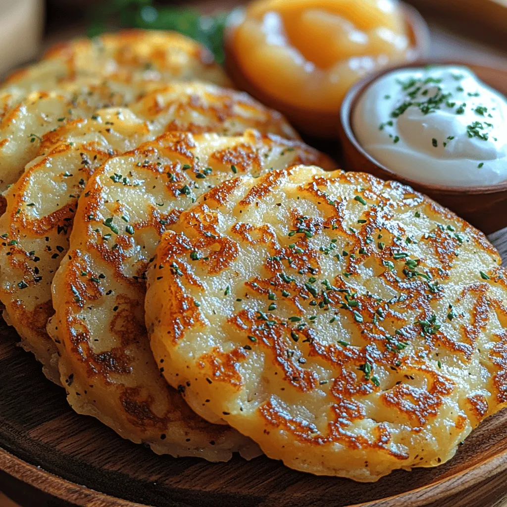 Kartoffelpuffer, also known as potato pancakes, are a beloved dish with deep roots in German cuisine. These crispy delights are not only a staple during festive seasons, particularly around Hanukkah, but they also hold a cherished place in the hearts of many households year-round. The origins of Kartoffelpuffer can be traced back to rural Germany, where potatoes were a primary food source. This humble dish has evolved into a versatile meal that can be enjoyed as a side, a main course, or even a snack, showcasing the adaptability of this simple yet satisfying ingredient.