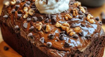 Decadent Hot Fudge Brownie Bread Recipe
