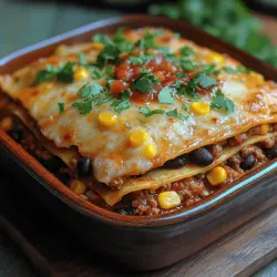 Imagine a dish that combines the hearty comfort of lasagna with the vibrant flavors of Mexican cuisine. Enter the Mexican Lasagna Fiesta—a culinary masterpiece that brings together layers of corn tortillas, seasoned protein, beans, corn, and a melty cheese blend, all topped off with zesty salsa. This innovative twist on a classic favorite is not only delicious but also versatile, making it a perfect choice for family gatherings, potlucks, or an easy weeknight dinner.
