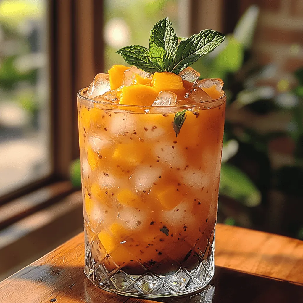 Creating the perfect Tropical Mango Bliss Iced Tea starts with understanding its core ingredients. Each component plays a vital role in delivering the refreshing taste and delightful aroma that makes this drink special.