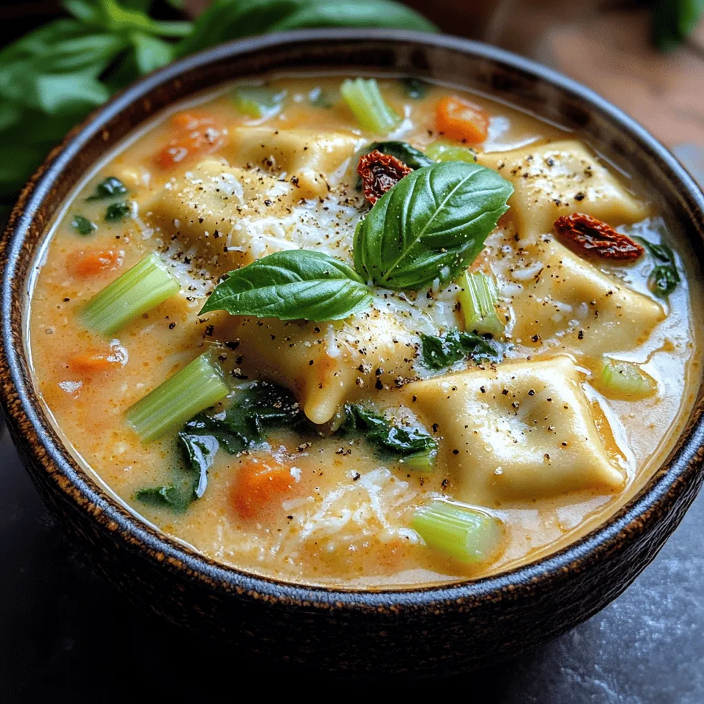 The magic of Creamy Tuscan Ravioli Soup lies in its carefully chosen ingredients, each playing a vital role in creating its delectable taste and texture. Let’s delve into the key components of this recipe and uncover the unique contributions each ingredient brings to the table.