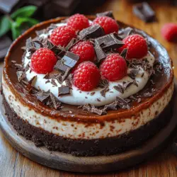 Indulging in a slice of Decadent Dark Chocolate Raspberry Cheesecake is an experience that tantalizes the taste buds and delights the senses. This luscious dessert masterfully combines rich, velvety dark chocolate with the vibrant tang of fresh raspberries, creating a harmonious balance of flavors and textures that can elevate any occasion. Whether you’re celebrating a special milestone, hosting a festive gathering, or simply treating yourself to a well-deserved dessert, this cheesecake is sure to impress.