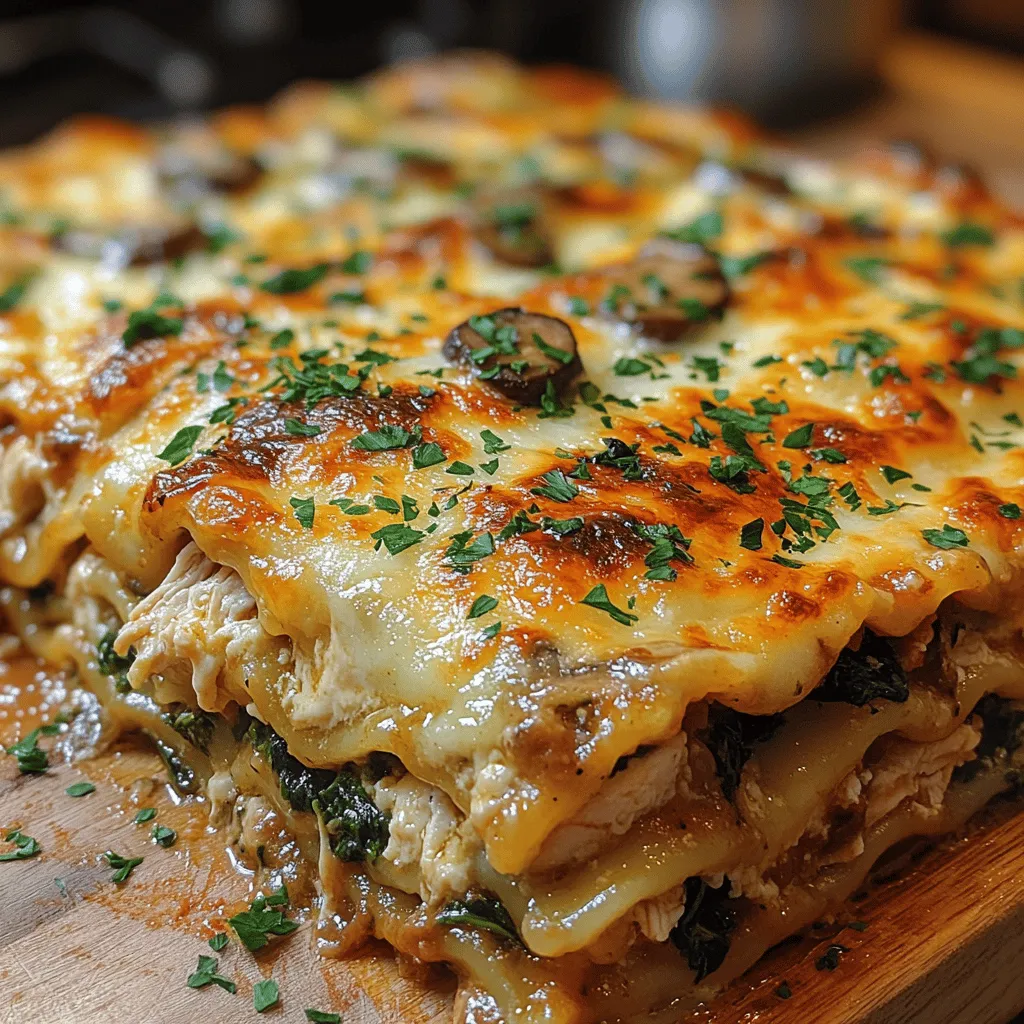Lasagna is much more than just a dish; it’s a comforting culinary experience that brings warmth to the heart and satisfaction to the palate. Originating from Italy, this layered pasta dish has captured the hearts of home cooks and food enthusiasts worldwide, becoming a staple in family dinners and gatherings. The classic version, often made with beef and marinara, has seen numerous adaptations to cater to varying tastes and dietary needs. One such delightful variation is the savory chicken, mushroom, and spinach lasagna—a dish that marries the rich flavors of tender chicken with earthy mushrooms and nutrient-packed spinach.