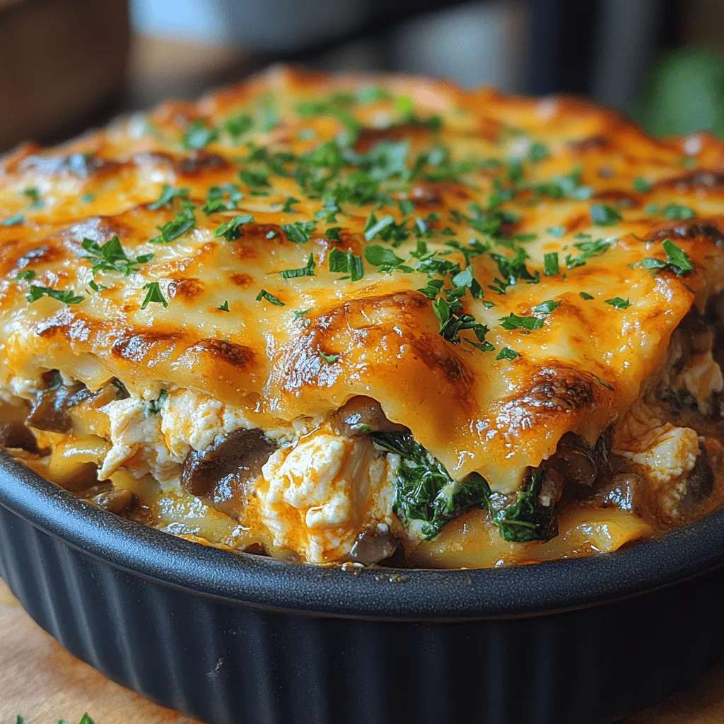 Lasagna is much more than just a dish; it’s a comforting culinary experience that brings warmth to the heart and satisfaction to the palate. Originating from Italy, this layered pasta dish has captured the hearts of home cooks and food enthusiasts worldwide, becoming a staple in family dinners and gatherings. The classic version, often made with beef and marinara, has seen numerous adaptations to cater to varying tastes and dietary needs. One such delightful variation is the savory chicken, mushroom, and spinach lasagna—a dish that marries the rich flavors of tender chicken with earthy mushrooms and nutrient-packed spinach.
