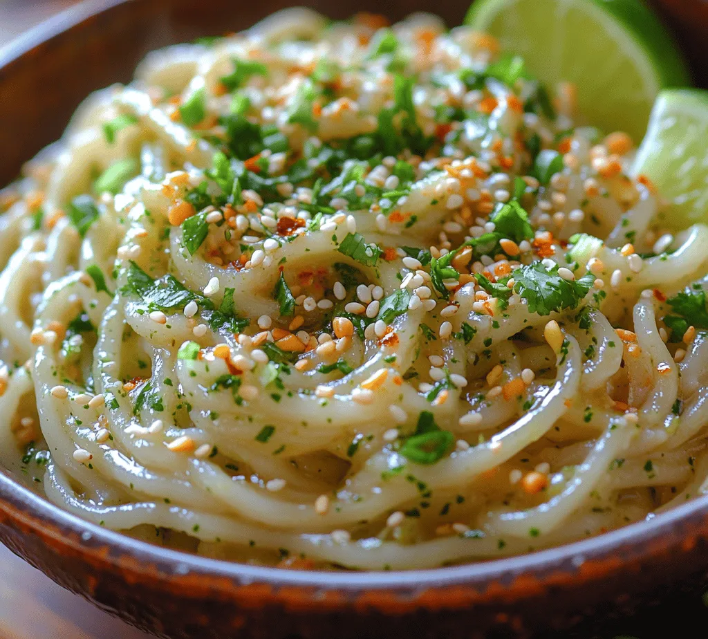 Are you ready to embark on a culinary journey that tantalizes your taste buds and refreshes your palate? Zesty Cilantro Lime Noodles are a vibrant dish that combines the zesty brightness of lime with the fresh herbaceous notes of cilantro. This delightful recipe is perfect for those who crave a burst of flavor without compromising on health or dietary preferences. Whether you're a vegan, gluten-free eater, or simply someone who enjoys a delicious meal, these noodles cater to a wide range of eating habits while promising a satisfying experience.