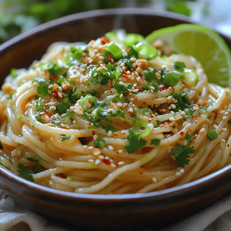 Are you ready to embark on a culinary journey that tantalizes your taste buds and refreshes your palate? Zesty Cilantro Lime Noodles are a vibrant dish that combines the zesty brightness of lime with the fresh herbaceous notes of cilantro. This delightful recipe is perfect for those who crave a burst of flavor without compromising on health or dietary preferences. Whether you're a vegan, gluten-free eater, or simply someone who enjoys a delicious meal, these noodles cater to a wide range of eating habits while promising a satisfying experience.