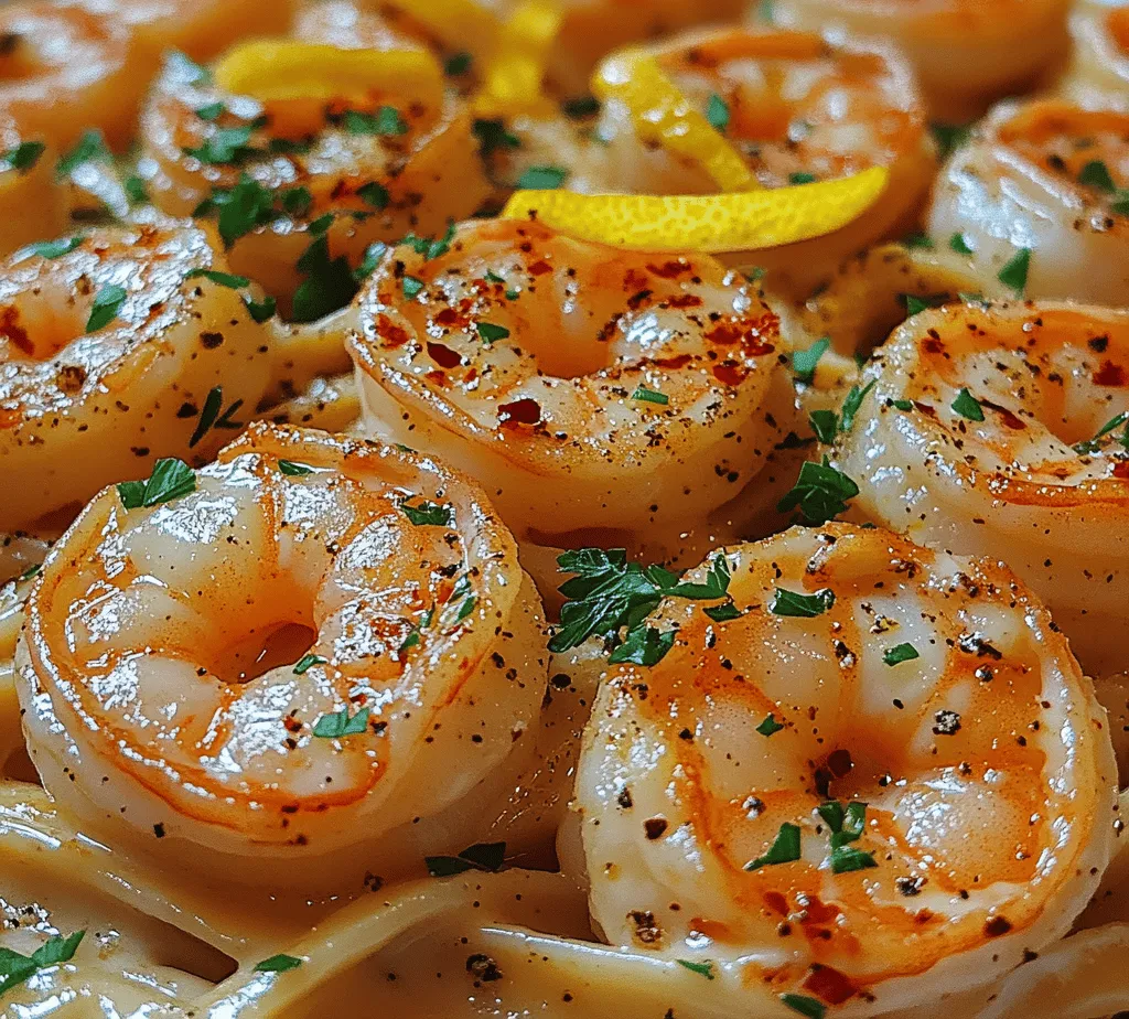 At the core of our Garlicky Bliss Shrimp Pasta is fettuccine, a type of pasta that is both versatile and delicious. Fettuccine is characterized by its flat and thick shape, which allows it to hold onto sauces very well. This quality is particularly important for creamy sauces, making fettuccine an ideal choice for our recipe. The wider surface area of fettuccine ensures that each strand is coated in a velvety sauce, enhancing the overall flavor and texture of the dish.