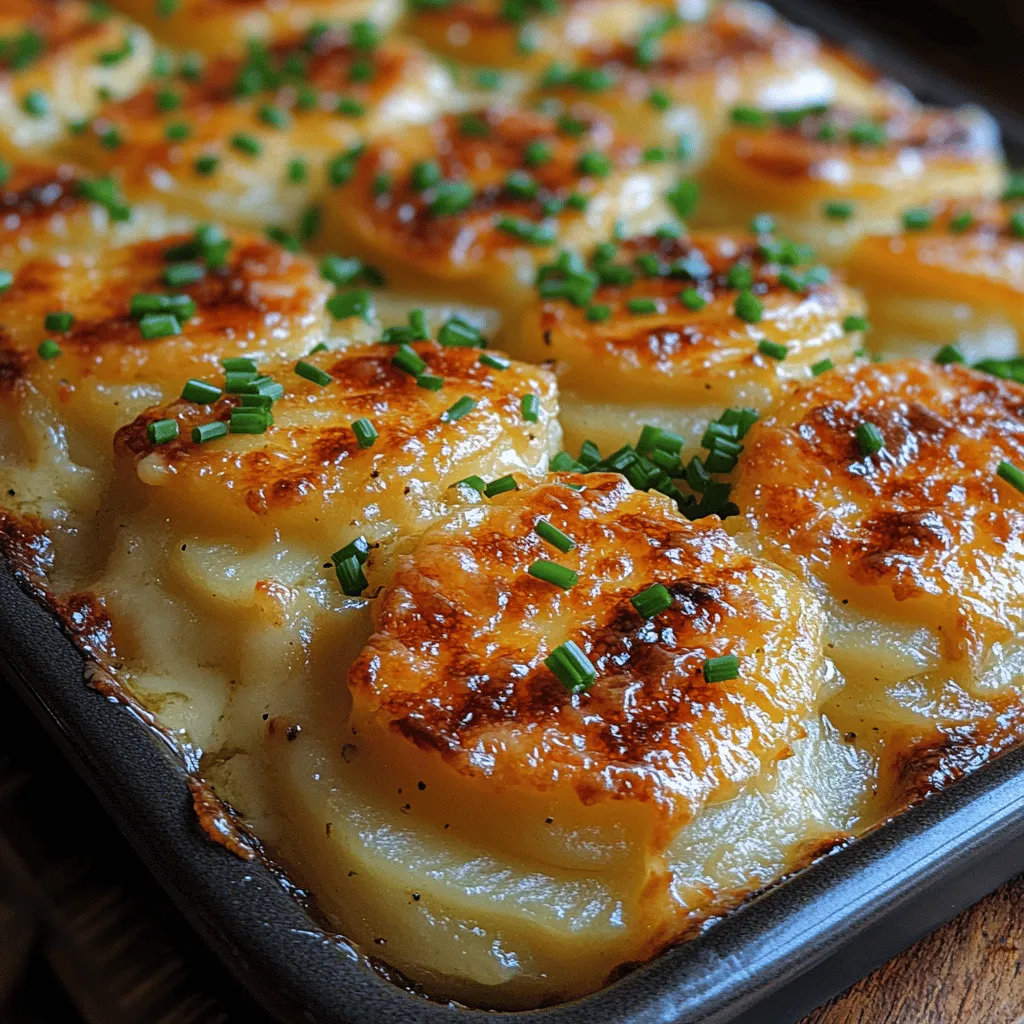 Scalloped potatoes are a timeless comfort food that evokes feelings of warmth, nostalgia, and home. This classic dish has graced family gatherings and holiday celebrations for generations, often taking center stage at dinner tables around the world. The rich, creamy layers of thinly sliced potatoes, enveloped in a luscious cheese sauce, create a symphony of flavors that tantalizes the taste buds. Whether it's a festive occasion or a cozy weeknight dinner, cheesy scalloped potatoes offer a satisfying experience that brings everyone together.