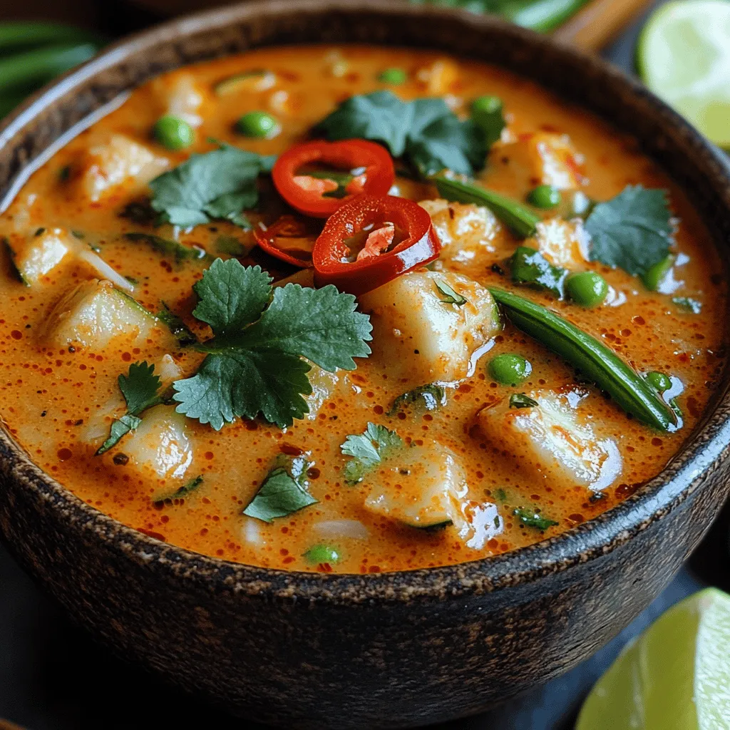 Spicy Thai Coconut Curry Soup is a vibrant and aromatic dish that embodies the essence of Thai cuisine. With its rich flavors and comforting qualities, this soup has become a beloved staple both in Thailand and around the world. The combination of fresh vegetables, fragrant herbs, and creamy coconut milk creates a delightful experience for the palate, making it a go-to recipe for those seeking a taste of Thailand in their own kitchens.