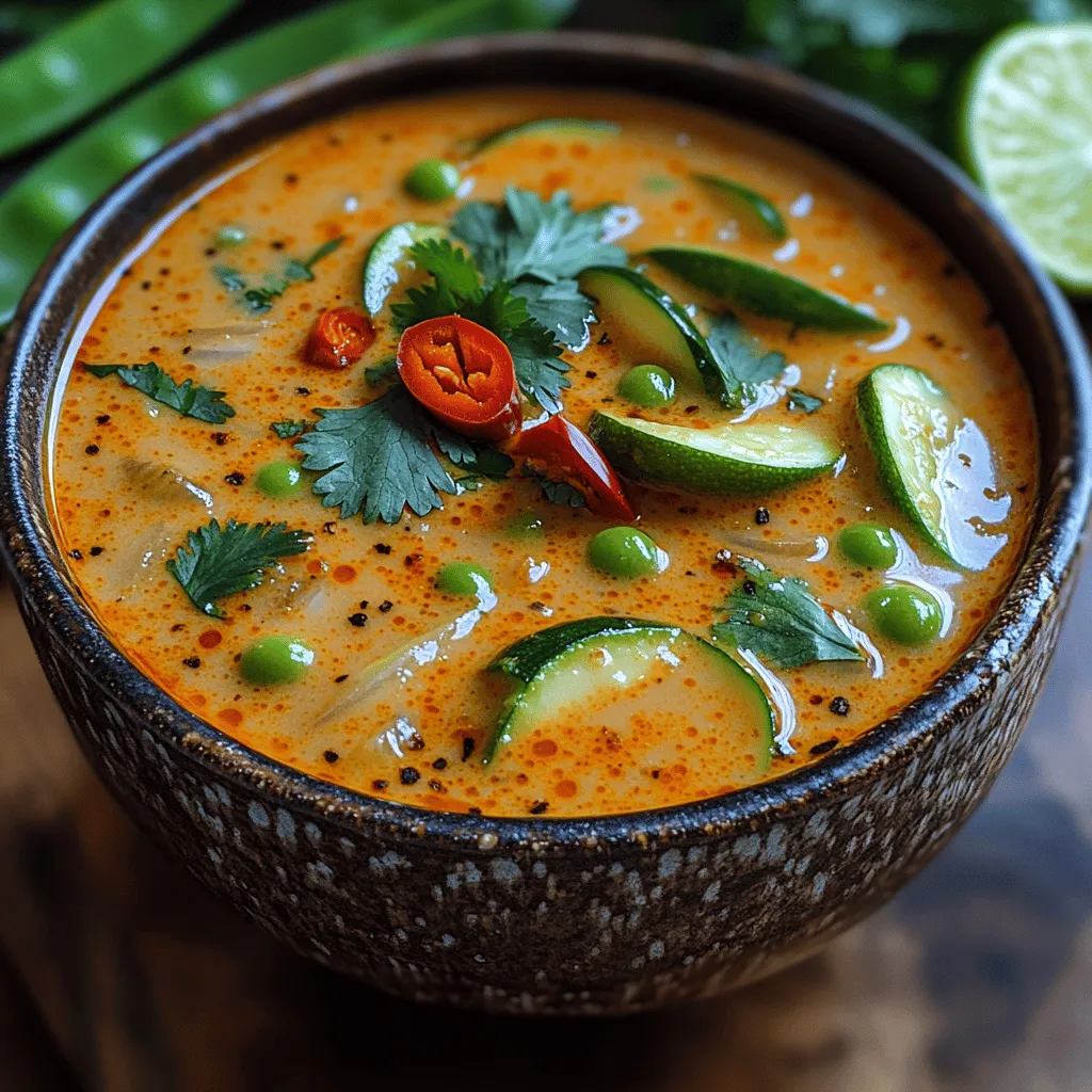 Spicy Thai Coconut Curry Soup is a vibrant and aromatic dish that embodies the essence of Thai cuisine. With its rich flavors and comforting qualities, this soup has become a beloved staple both in Thailand and around the world. The combination of fresh vegetables, fragrant herbs, and creamy coconut milk creates a delightful experience for the palate, making it a go-to recipe for those seeking a taste of Thailand in their own kitchens.