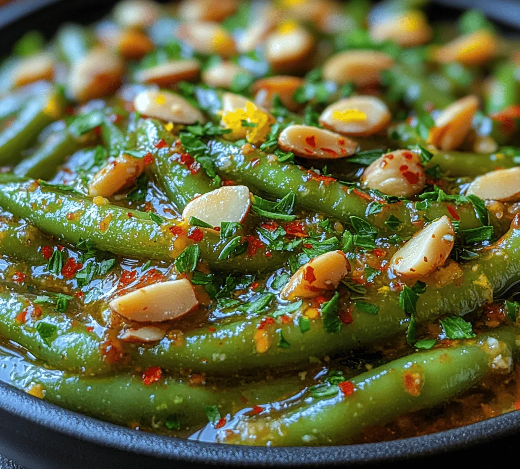 When it comes to creating a memorable meal, the sides can often steal the show. A perfect example is the Zesty Garlic Lemon Green Beans, a dish that beautifully balances vibrant flavors with a simple yet elegant presentation. This recipe not only elevates your dining experience but also offers a nutritious boost that complements any main course. Green beans are a fantastic way to incorporate more vegetables into your diet, and this dish showcases their natural crispness and versatility.