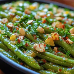 When it comes to creating a memorable meal, the sides can often steal the show. A perfect example is the Zesty Garlic Lemon Green Beans, a dish that beautifully balances vibrant flavors with a simple yet elegant presentation. This recipe not only elevates your dining experience but also offers a nutritious boost that complements any main course. Green beans are a fantastic way to incorporate more vegetables into your diet, and this dish showcases their natural crispness and versatility.