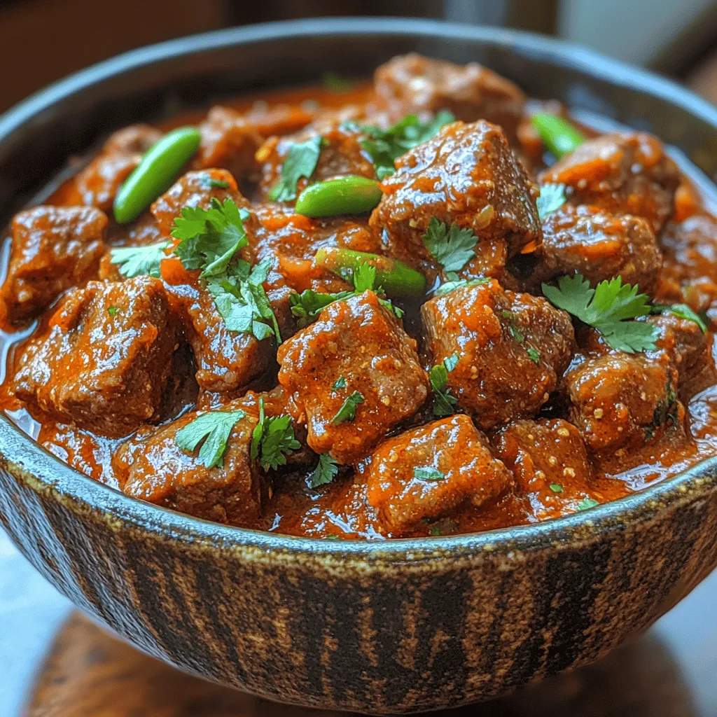 Spicy Quick Beef Vindaloo is a tantalizing dish that brings the bold flavors of Indian cuisine right to your kitchen. With its roots in Goa, India, this dish has become a staple not only in Indian households but also in restaurants around the world. Vindaloo is celebrated for its fiery heat, complex flavors, and tangy undertones, making it a favorite among spice lovers. The appeal of spicy meals lies in their ability to awaken the senses, and vindaloo, with its robust spice blend, does just that.