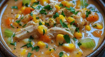 Velvety Chicken Corn Chowder: A Comforting Delight
