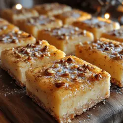 Pecan Paradise Shortbread Bars are a delightful confection that beautifully balances rich buttery flavor with the earthy crunch of pecans. This classic treat is perfect for a variety of occasions, whether you’re hosting a holiday gathering, celebrating a birthday, or simply indulging in a sweet snack on a cozy afternoon. With their melt-in-your-mouth texture and the nutty goodness of pecans, these bars are bound to become a favorite in your dessert repertoire.