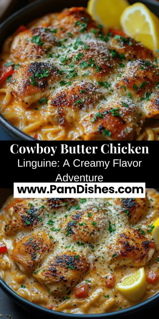 Discover the Ultimate Cowboy Butter Chicken Linguine, a delicious fusion of cowboy comfort and Italian tradition. This creamy linguine features tender chicken thighs enveloped in a rich, buttery sauce flavored with spices like smoked paprika and cumin. It's perfect for family gatherings or dinner parties, guaranteed to impress with its bold flavors and satisfying textures. Follow our step-by-step guide to create this unforgettable dish and elevate your culinary skills!