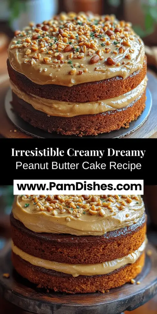 Indulge in the delightful Creamy Dreamy Peanut Butter Cake, a perfect fusion of rich flavors and textures that peanut butter lovers will adore. This cake features a soft, moist crumb paired with a creamy peanut butter frosting that makes it a great choice for any occasion. Follow our step-by-step guide to create this delectable dessert at home, complete with tips for the perfect frosting and creative serving ideas. Bring the joy of baking into your kitchen today!