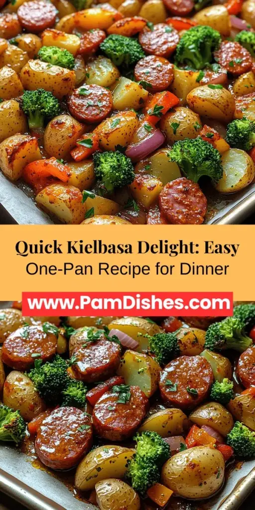 Discover the joy of quick and delicious cooking with this Kielbasa Delight one-pan recipe. Perfect for busy nights, this dish combines hearty kielbasa sausage with vibrant vegetables like baby potatoes, broccoli, and bell peppers, creating a wholesome meal that’s both nutritious and satisfying. Easy to prepare and loaded with flavor, Kielbasa Delight is sure to become a favorite in your dinner rotation. Enjoy the simplicity and deliciousness in every bite!