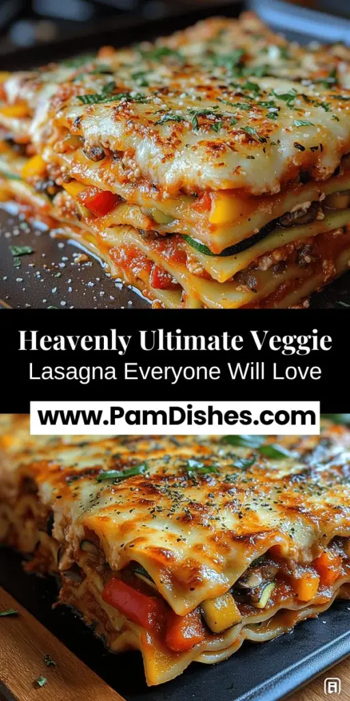 Discover the ultimate comfort food with this hearty Veggie Lasagna that delights everyone, from vegetarians to meat lovers. Packed with layers of fresh vegetables like zucchini, spinach, and mushrooms, combined with creamy ricotta and gooey mozzarella, this dish is as customizable as it is delicious. Perfect for family dinners or cozy gatherings, it's easy to prep and bake, offering a nutritious meal that brings loved ones together. Create your own flavorful masterpiece today!