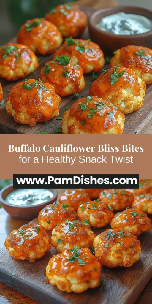 Discover the irresistible Buffalo Cauliflower Bliss Bites, a healthy and flavorful alternative to traditional buffalo wings. Perfect for game day or cozy nights in, these bites feature a satisfying crunch and a deliciously spicy kick. Made from nutrient-rich cauliflower, they are low in calories and high in taste, appealing to both vegetarians and meat-lovers. Explore step-by-step instructions, helpful tips, and serving suggestions that will elevate your snacking experience.
