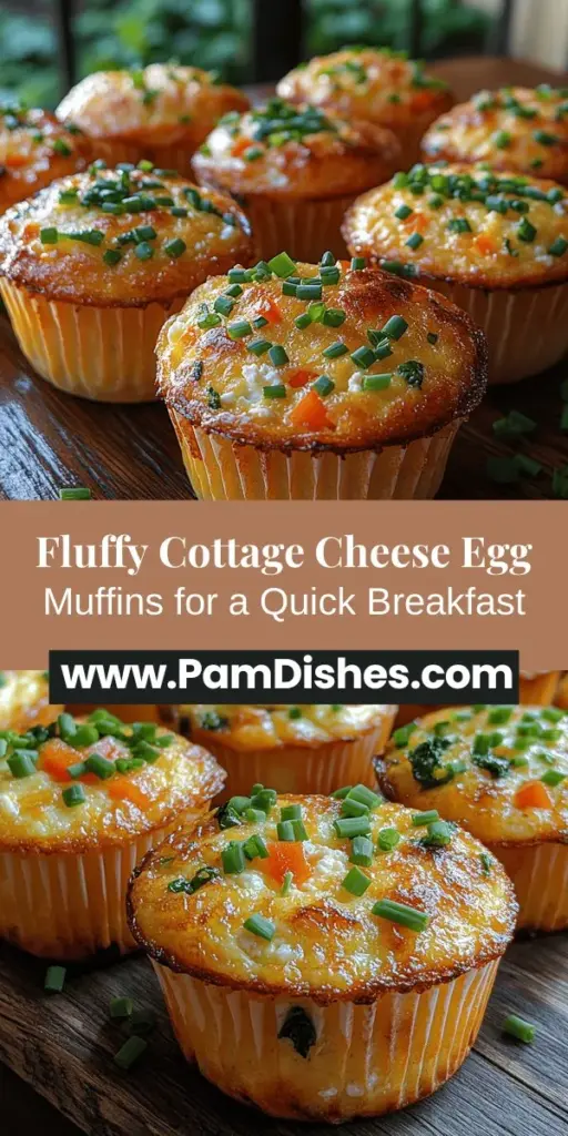 Looking for a healthy breakfast that fits your busy lifestyle? Try these fluffy cottage cheese egg muffins! Packed with protein and nutritious veggies, they are a delicious way to start your day. Easy to prepare, you can customize them with your favorite ingredients and make a batch for meal prep. Ideal for grabbing on the go, these muffins are not only satisfying but also versatile enough for any meal. Enjoy them warm or cold for a nutritious option anytime!