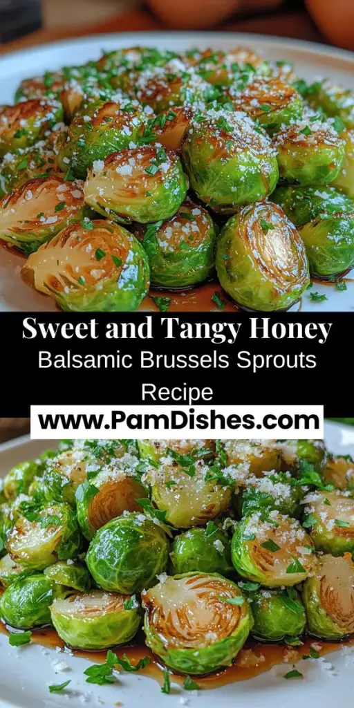 Discover a delicious twist on a classic vegetable with this Honey Balsamic Brussels Sprouts recipe! Combining the natural sweetness of honey with tangy balsamic vinegar, this dish elevates Brussels sprouts into a flavor-packed side that's sure to impress everyone at the dinner table. Packed with nutrients like vitamins C and K, these versatile greens are both healthy and tasty. Follow the step-by-step guide to prepare them perfectly every time, and enjoy a delightful, nutritious addition to your meals. This dish not only tantalizes your taste buds but also supports a balanced diet, making it a must-try for any home cook!