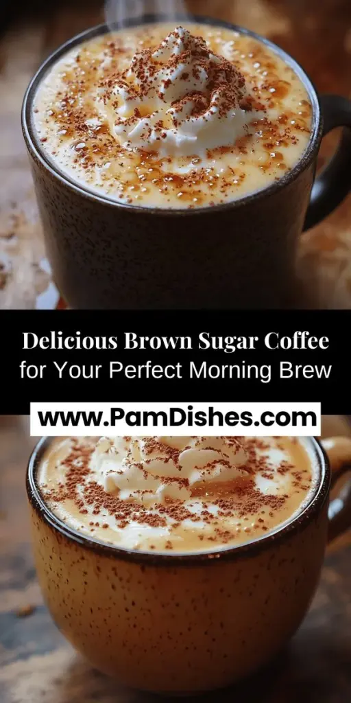 Discover the comforting and indulgent experience of making Sweet Morning Brew: Brown Sugar Coffee at home. This delightful recipe combines rich brewed coffee with warm brown sugar, creating a perfect balance of flavors. Enhanced with a splash of vanilla and your choice of creamy milk, this beverage is ideal for any time of day. Elevate your coffee experience with simple garnishes and infusions, making each cup a personalized treat that brightens your routine. Enjoy the art of coffee-making while savoring every delightful sip.