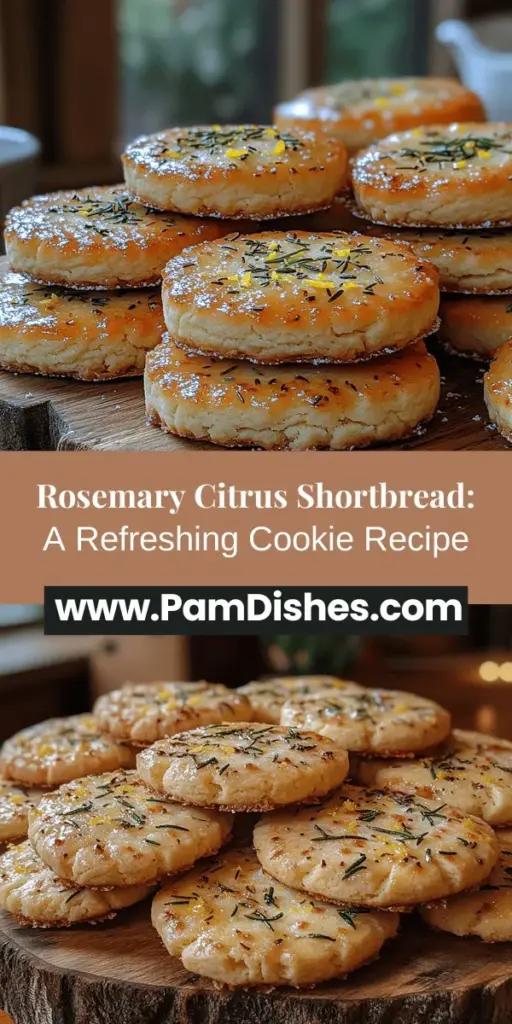Discover a delightful twist on a classic treat with Rosemary Citrus Shortbread Delights! These cookies blend the rich buttery flavor of traditional shortbread with the refreshing notes of rosemary and zesty lemon, creating a sophisticated treat that captivates the senses. Easy to bake at home, they fill your kitchen with enticing aromas and offer a melt-in-your-mouth texture. Perfect for sharing or enjoying solo, these cookies are sure to impress at any gathering!