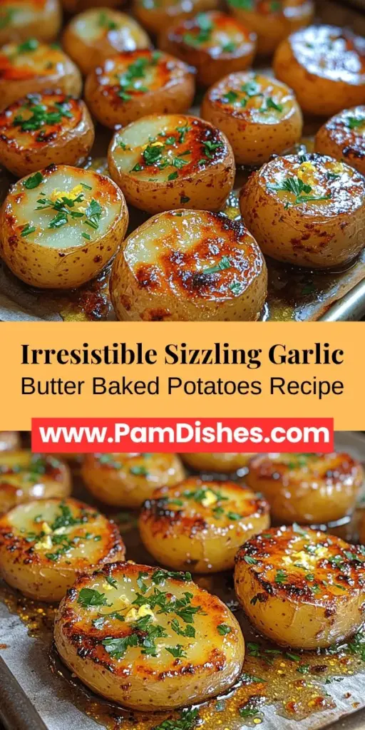 Discover the deliciousness of Sizzling Baked Garlic Butter Potatoes, a perfect side dish that combines the rich creaminess of butter with the aromatic flavor of garlic. These baby potatoes roast to crispy perfection while remaining tender inside, making them an irresistible treat. Enhanced with fresh herbs like rosemary and thyme, plus a hint of lemon zest, this recipe is simple to prepare and ideal for any meal. Impress your guests or enjoy a cozy family dinner with this flavorful dish!
