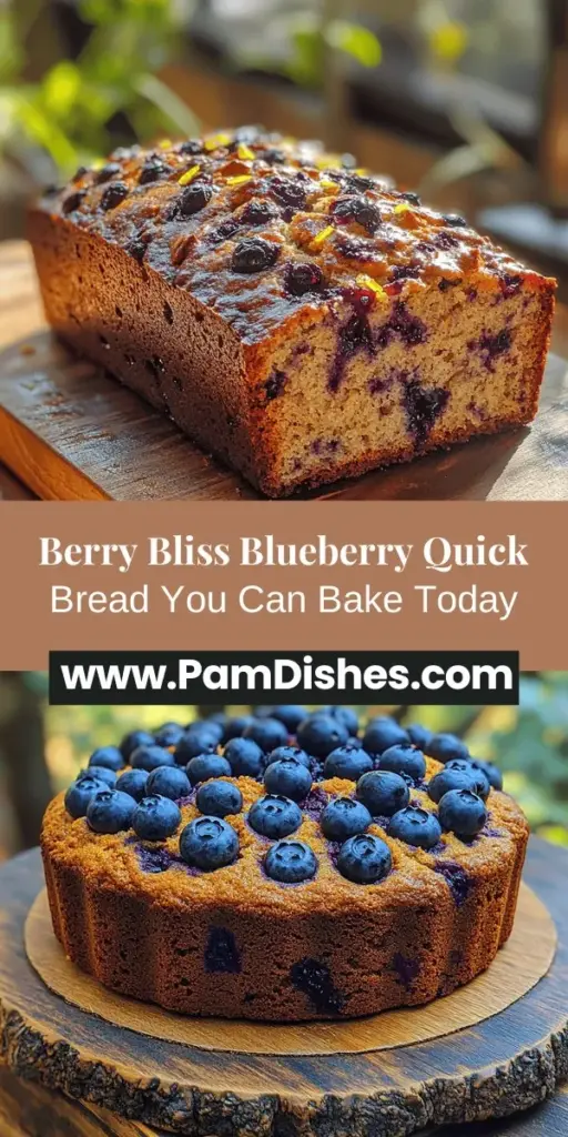 Indulge in the delightful flavors of our Berry Bliss Blueberry Quick Bread, a perfect balance of sweet and tart that’s ideal for breakfast, snacks, or dessert. This moist and tender loaf, featuring juicy blueberries and a hint of lemon zest, is easy to make and a joy to share. Our step-by-step guide will help you master this baking treat, ensuring you create a delicious, fluffy loaf every time. Enjoy the delightful aroma and taste of homemade goodness in just one bake!