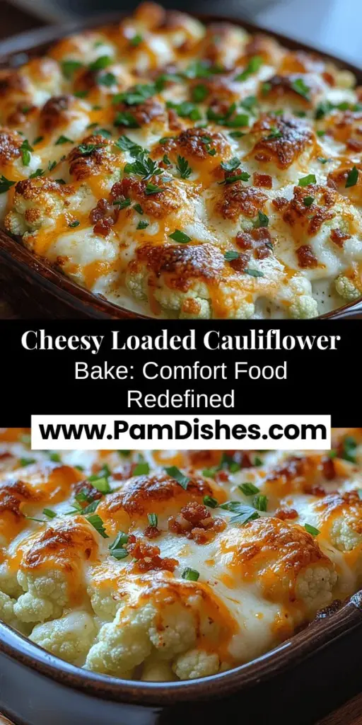 Discover the deliciousness of Cheesy Loaded Cauliflower Bake, a comforting dish that combines the rich flavors of cheese and bacon with the wholesome goodness of cauliflower. Perfect for family dinners or gatherings, this low-carb recipe is both indulgent and nutritious. With creamy cheeses and flavorful seasonings, every bite is a delightful experience. Enjoy this healthier twist on comfort food that's sure to please everyone at your table!