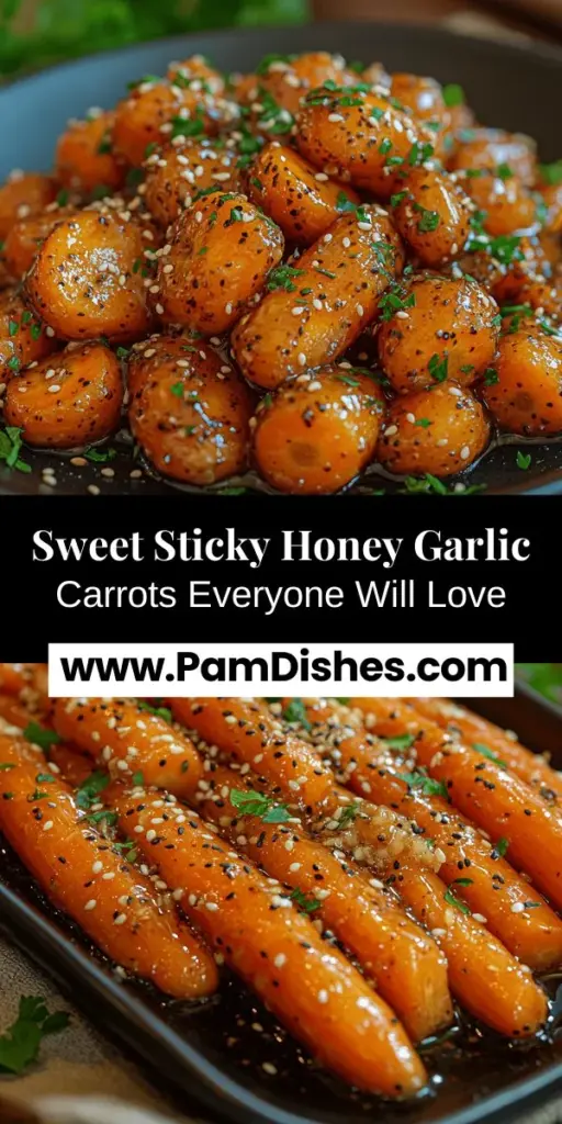 Discover the delightful flavor of Sweet & Sticky Honey Garlic Carrots, an irresistible side dish that elevates the humble carrot to new heights! This easy recipe combines naturally sweet carrots with savory garlic and soy sauce for a glossy, caramelized finish. Perfectly cooked and beautifully presented, these carrots enhance any meal, making them a must-try for dinner. Explore the simplicity and joy of creating this deliciously glazed dish today!