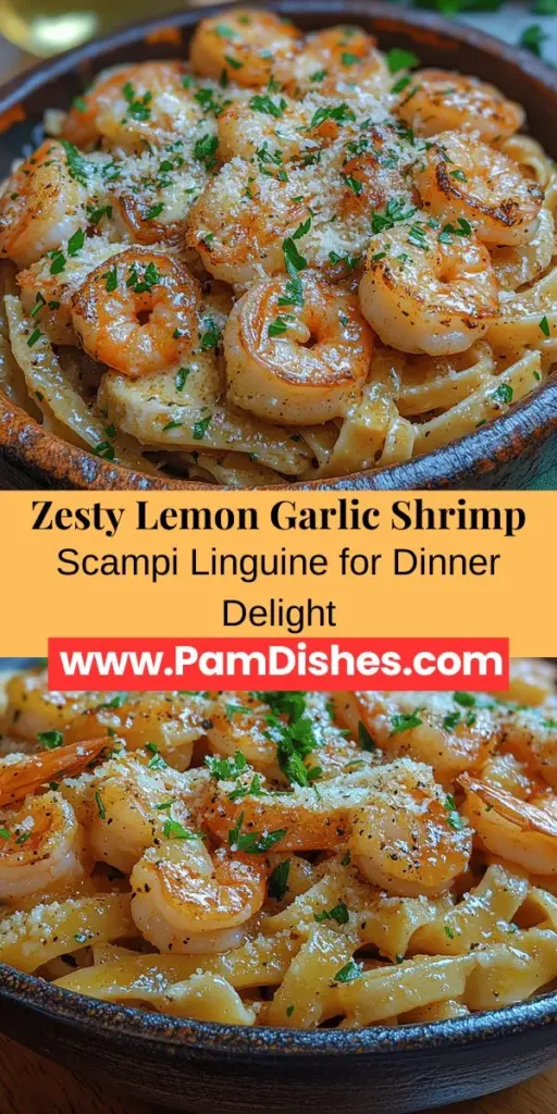Discover the perfect balance of simplicity and sophistication with Luscious Lemon Garlic Shrimp Scampi Linguine. This seafood pasta dish features succulent shrimp, aromatic garlic, and zesty lemon, all tossed with al dente linguine for a restaurant-quality meal at home. With a few fresh ingredients and quick preparation, you’ll impress your loved ones with vibrant flavors and a delightful garlic-infused sauce. Ideal for weeknight dinners or special occasions, this recipe is a must-try for pasta lovers!