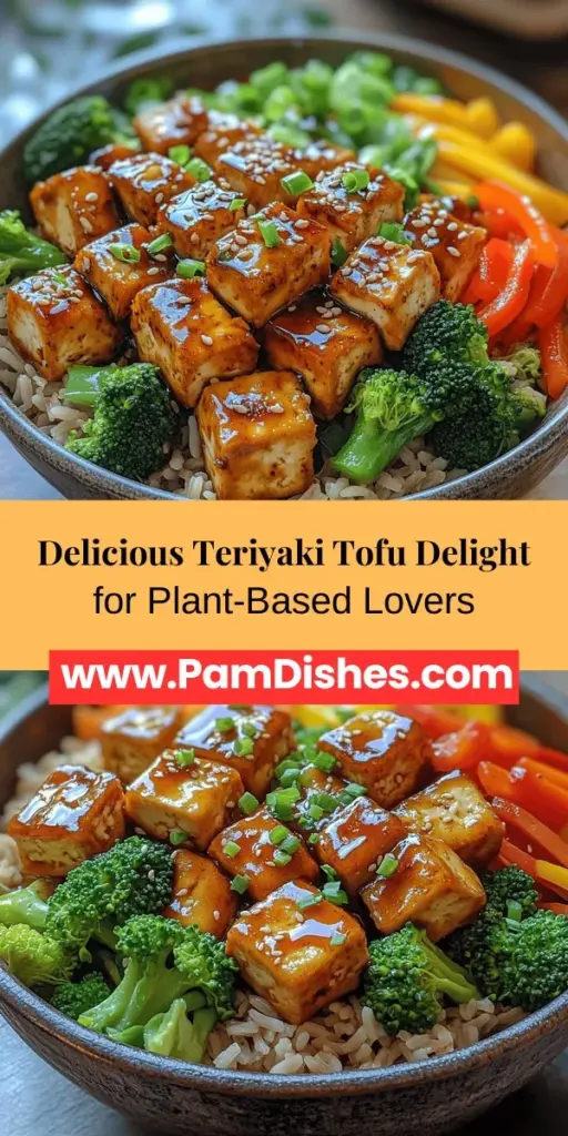 Discover the vibrant world of Teriyaki Tofu Delight, a flavorful plant-based dish perfect for both vegans and meat-lovers. This recipe highlights firm tofu, sautéed with colorful vegetables and glazed in a homemade teriyaki sauce for a satisfying meal. Simple to prepare, it's a nutritious choice packed with protein and essential amino acids. Whether for a weeknight dinner or entertaining guests, this dish promises to impress with its delicious flavors and beautiful presentation. Get ready to enjoy a healthy, exciting feast that celebrates plant-based cooking!