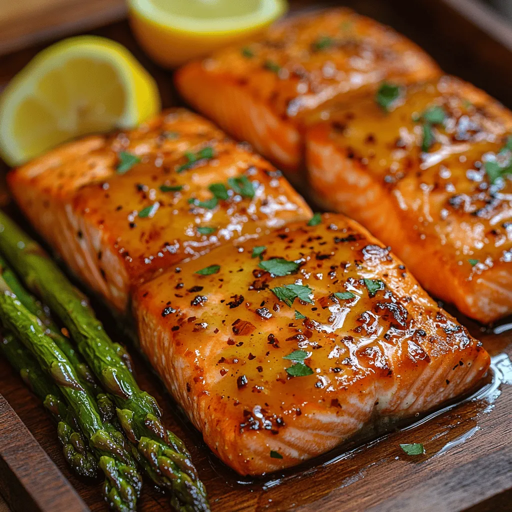 If you're searching for a dish that beautifully balances sweet and savory flavors, look no further than Honey Glazed Salmon with Asparagus. This delightful recipe not only pleases the palate but also showcases the vibrant colors and textures of its ingredients, making it a feast for the eyes as well. The star of the show, the salmon, is renowned for its rich flavor and buttery texture, complemented perfectly by the tender crunch of asparagus. Together, they create a harmonious dish that is as satisfying as it is nutritious.