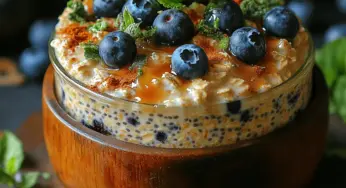Blueberry Bliss Chia Overnight Oats: A Delightful and Nutritious Breakfast Option