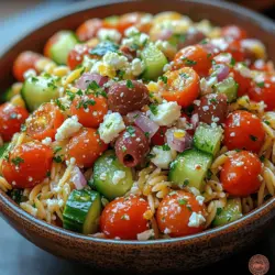 Are you looking for a refreshing and vibrant dish that captures the essence of Mediterranean cuisine? Look no further than Zesty Greek Orzo Salad. This delightful salad combines the hearty texture of orzo pasta with a medley of fresh vegetables and a zesty lemon vinaigrette that will tantalize your taste buds. Perfect for warm-weather gatherings, this salad is not only easy to prepare but also a feast for the eyes and the palate.