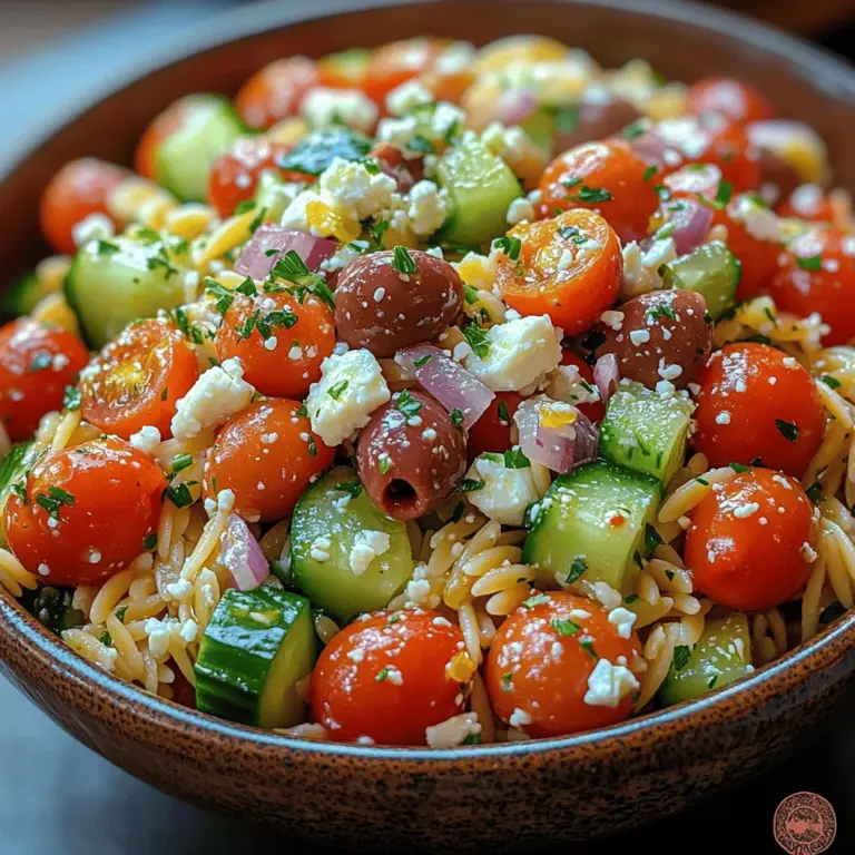 Are you looking for a refreshing and vibrant dish that captures the essence of Mediterranean cuisine? Look no further than Zesty Greek Orzo Salad. This delightful salad combines the hearty texture of orzo pasta with a medley of fresh vegetables and a zesty lemon vinaigrette that will tantalize your taste buds. Perfect for warm-weather gatherings, this salad is not only easy to prepare but also a feast for the eyes and the palate.