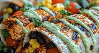Southwest Chicken Wraps with Avocado Ranch
